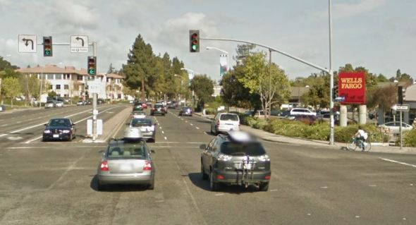 Google Streetview of El Camino Real at San Antonio Road. Location of my pharmacy and meat market.